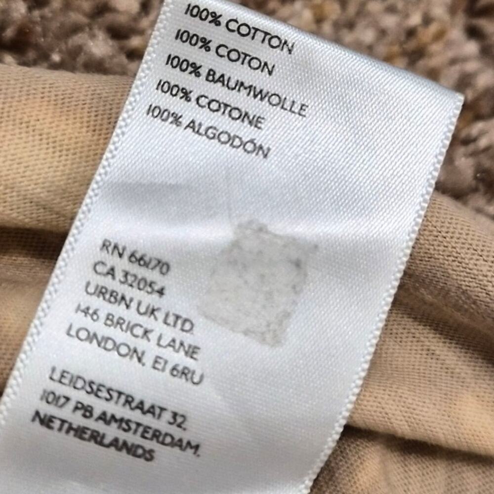 Anthropologie Pilcro Doiley Boyfriend Tee Lace Tan and White XL Short Sleeve - Picture 4 of 6
